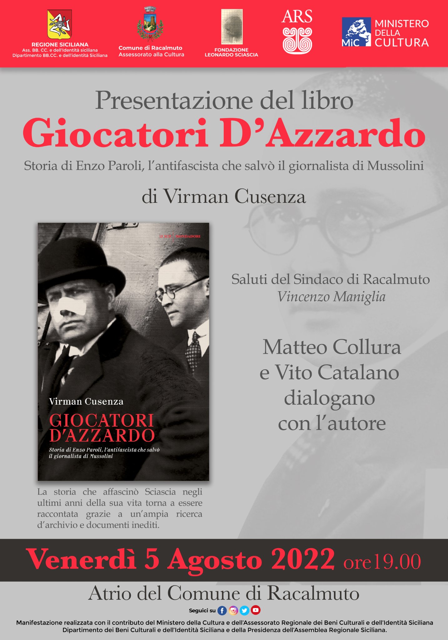 Giocatori D'azzardo, Venerdi' 5 Agosto alle ore 19