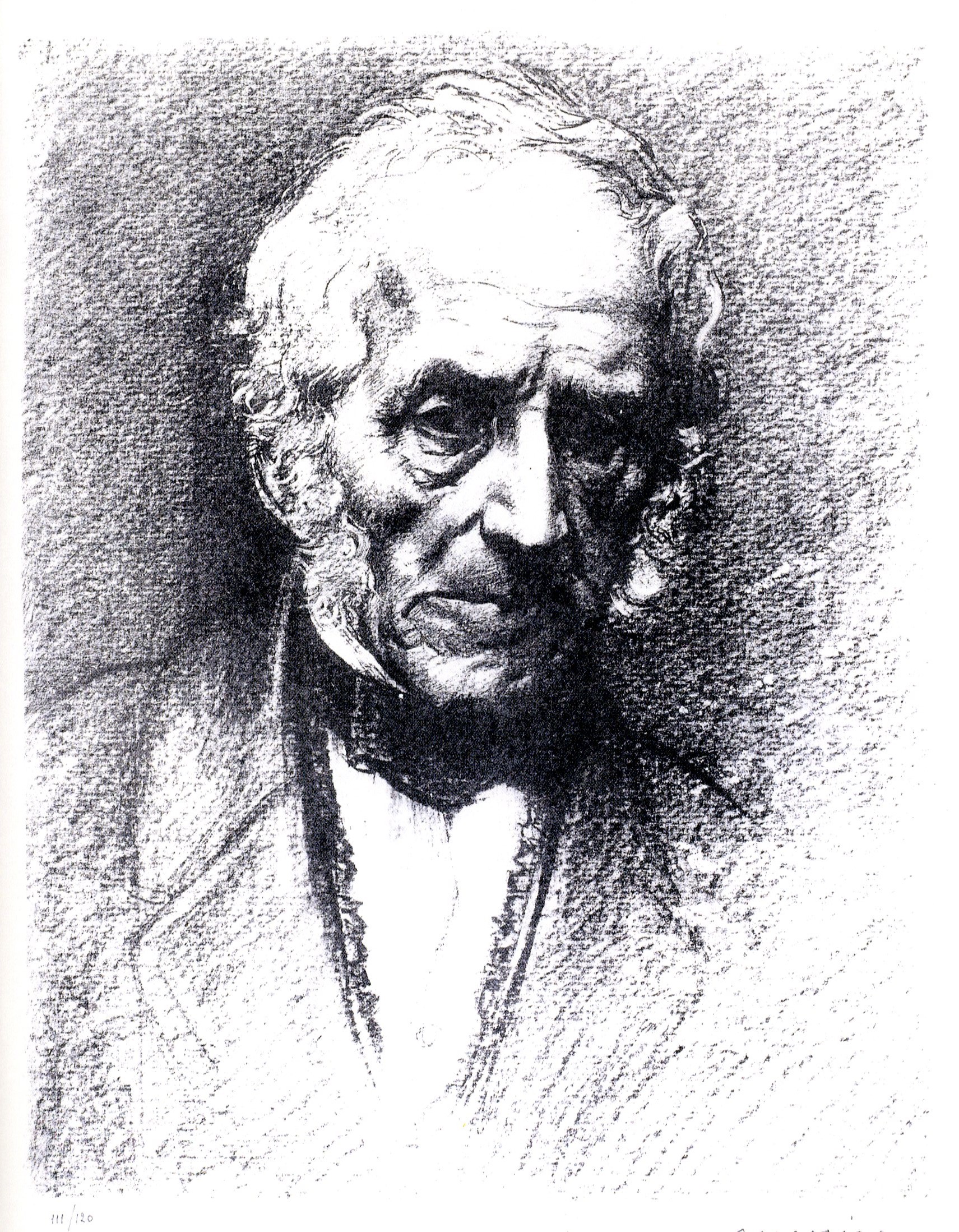 Alessandro Manzoni - Litografia di Francesco Messina