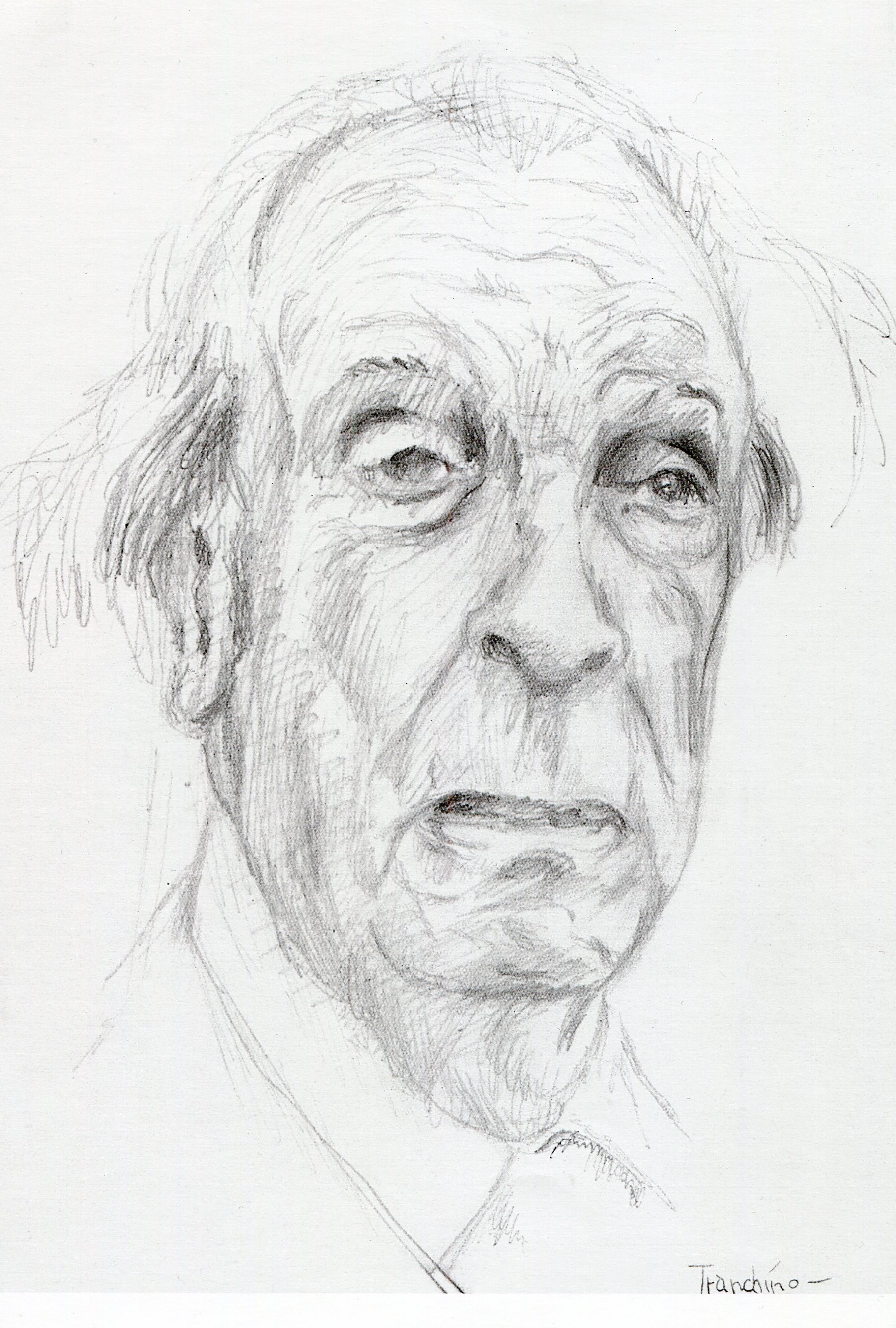 Jorge Luis Borges - Matita su carta di Gaetano Tranchino