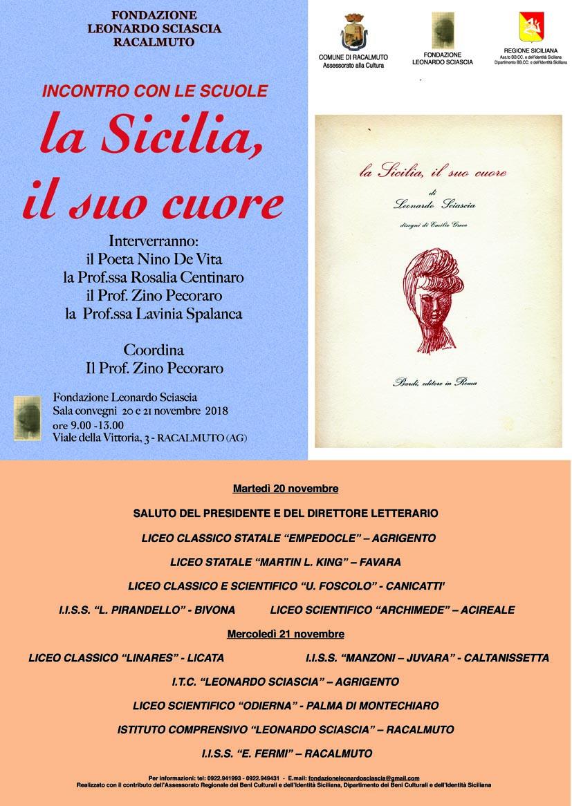Giornate Sciasciane 20-21/11/2018 "La Sicilia, il suo cuore"