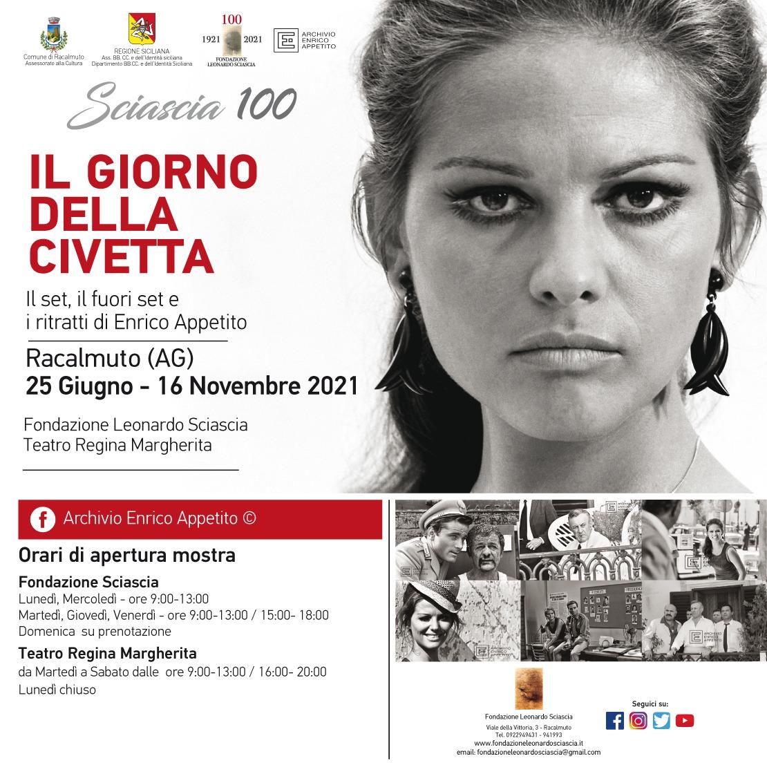 ORARI PER VISITARE LA MOSTRA DELLE FOTOGRAFIE DI ENRICO APPETITO DAL SET DEL FILM IL GIORNO DELLA CIVETTA