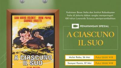 Proiezioni dei film tratti dai testi di Leonardo Sciascia presso l'Istituto di Cultura Italiana in Jakarta